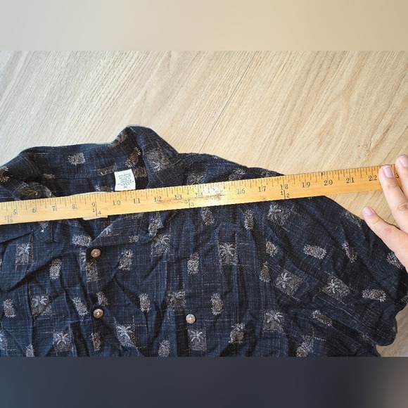 Batik Bay Men's Pineapple Palm Trees Button-Up Shirt XLarge Brown Pattern - Picture 9 of 11